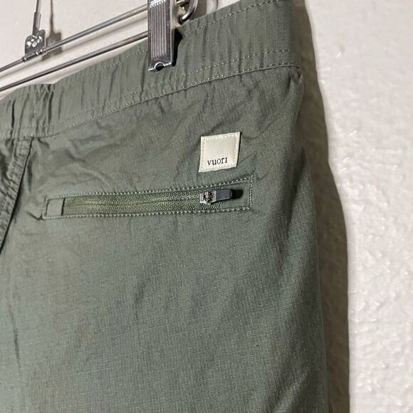 Vuori Ripstop Mid-Rise Drawstring DuraTerra Adventure Hiking Pants Army Medium - Picture 8 of 10